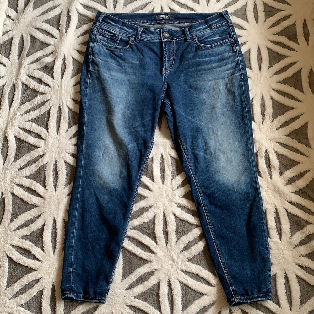 Silver Jeans AVERY skinny ankle jeans size 16